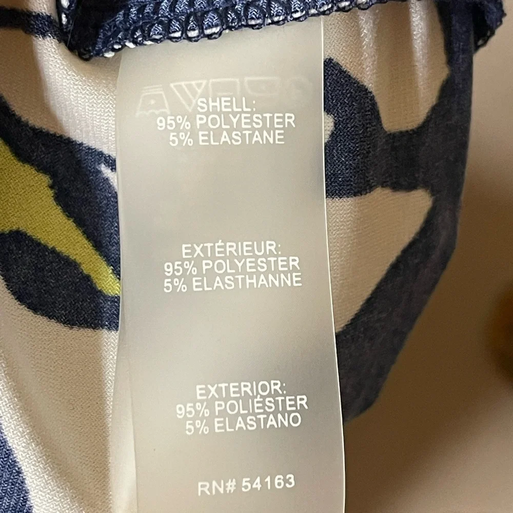 Harper Rose Floral Navy Dress Short Sleeve V-Neck Shift Mini Dress Sz 12 - Picture 5 of 5